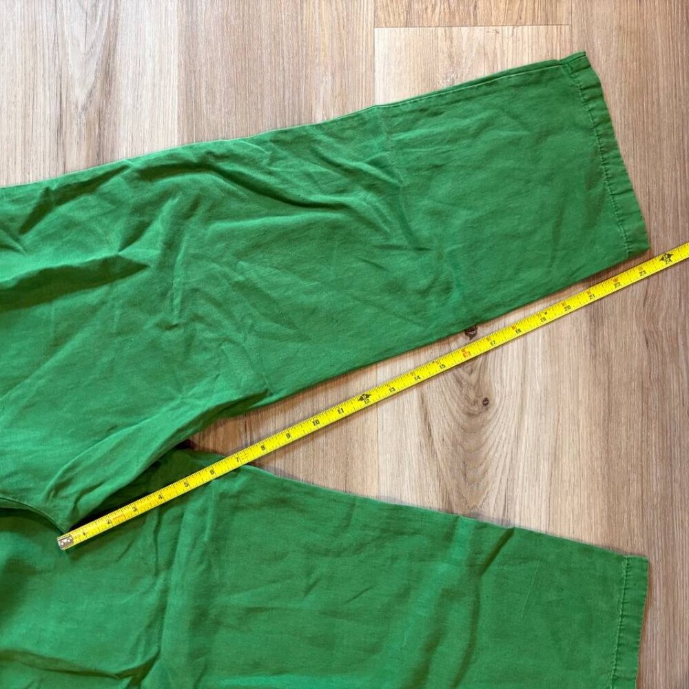 Zara Kelly Green Linen Blend Drawstring Pants - Picture 8 of 10